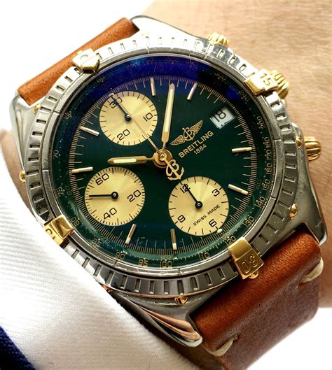 breitling chronomat green dial review|Breitling titanium green dial.